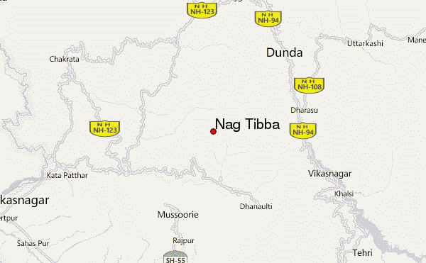 Nag Tibba Location Map