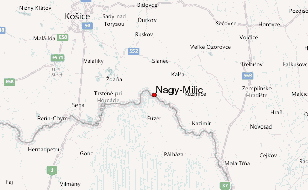 Nagy-Milic Location Map