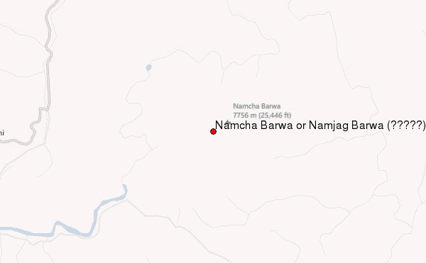 Namcha Barwa or Namjag Barwa (南迦巴瓦峰) Location Map