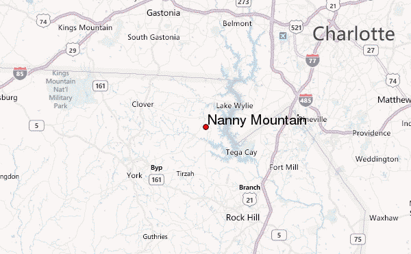 Nanny Mountain Location Map