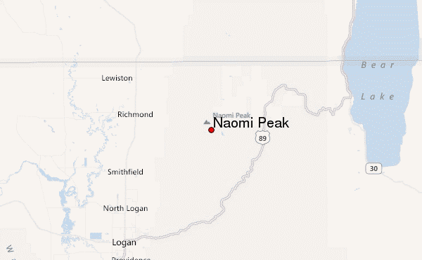 Naomi Peak Location Map