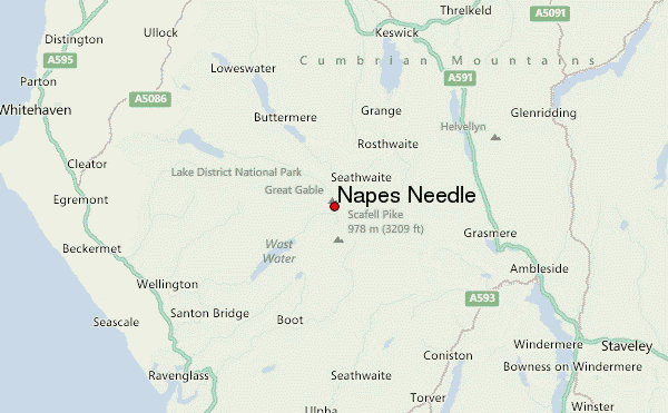 Napes Needle Location Map