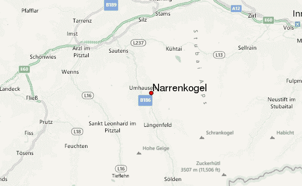 Narrenkogel Location Map