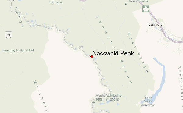 Nasswald Peak Location Map