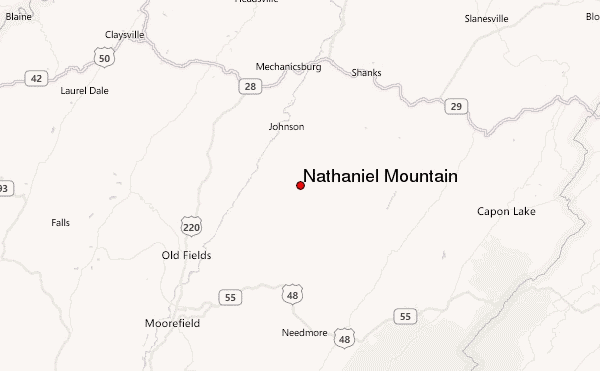 Nathaniel Mountain Location Map