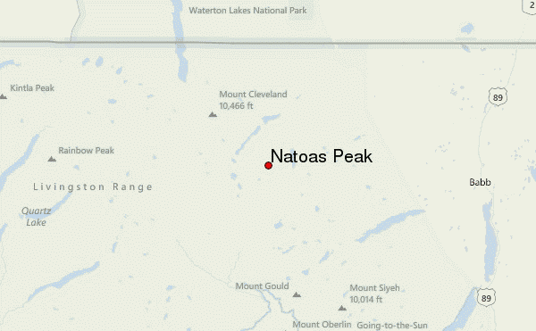 Natoas Peak Location Map