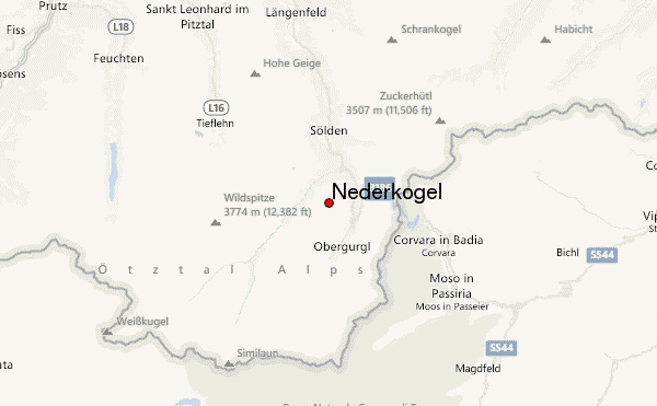 Nederkogel Location Map