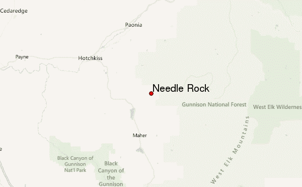 Needle Rock Location Map