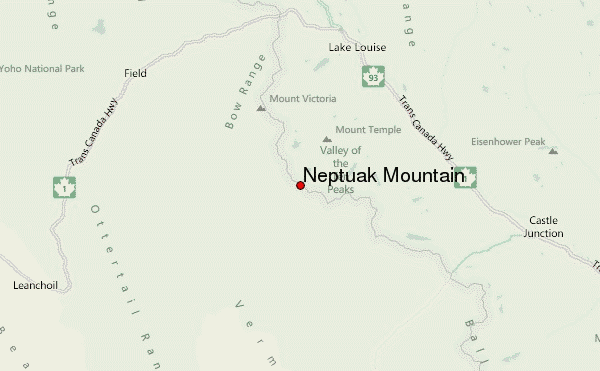 Neptuak Mountain Location Map