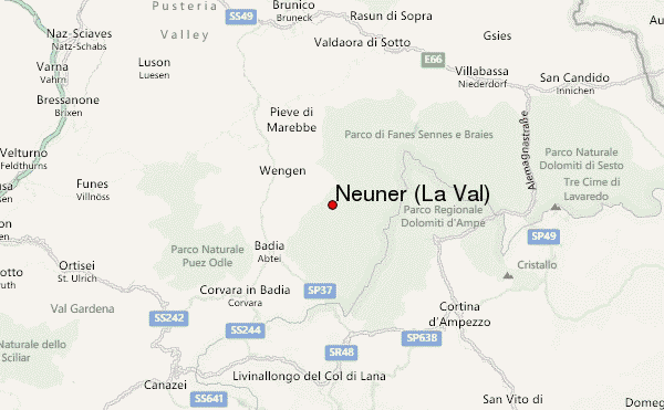 Neuner (La Val) Location Map