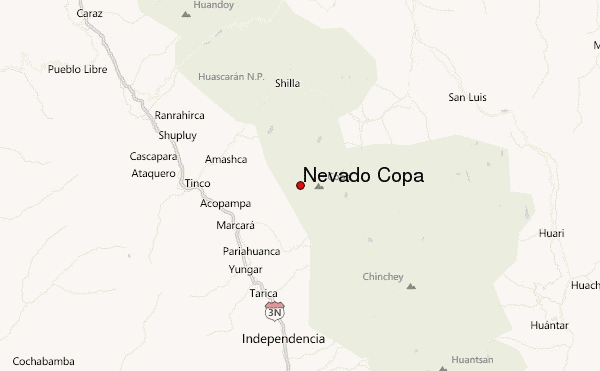 Nevado Copa Location Map
