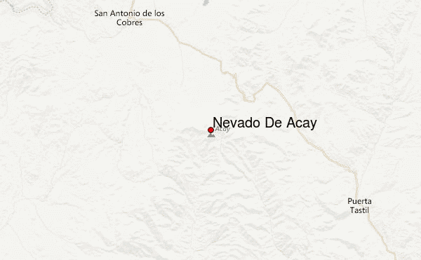 Nevado De Acay Location Map
