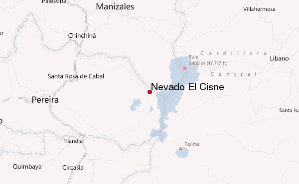 Nevado El Cisne Location Map