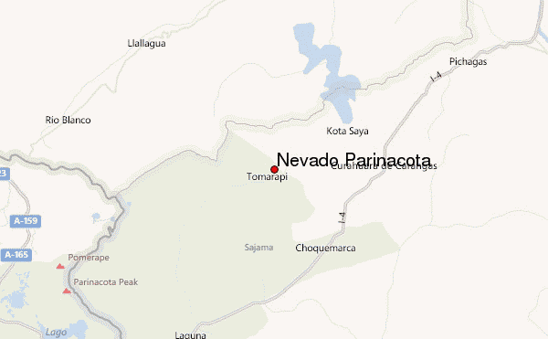 Nevado Parinacota Location Map