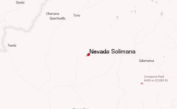 Nevado Solimana Location Map