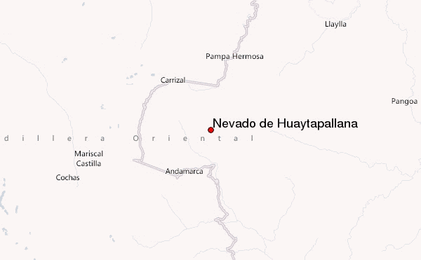 Nevado de Huaytapallana Location Map