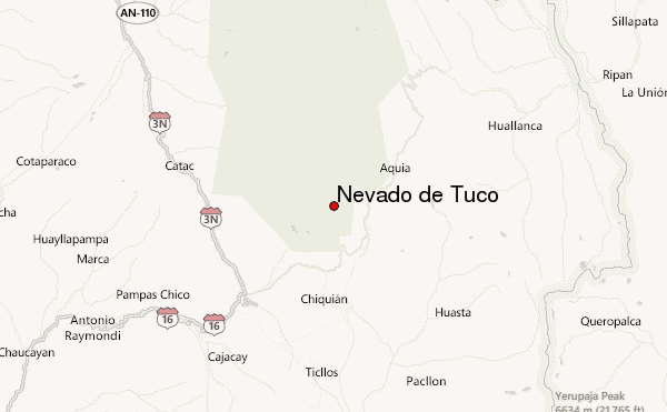 Nevado de Tuco Location Map
