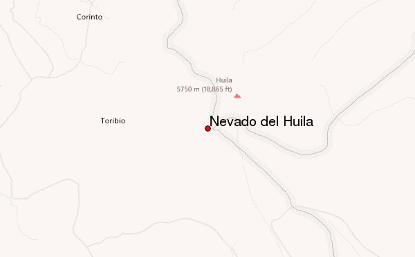 Nevado del Huila Location Map