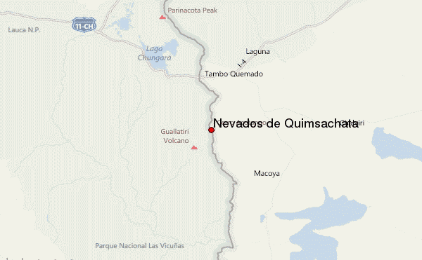 Nevados de Quimsachata Location Map