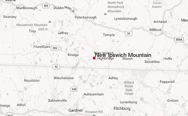 New Ipswich Mountain Location Map