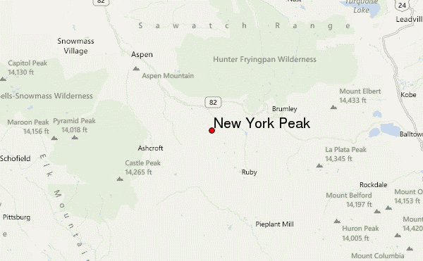 New York Peak Location Map