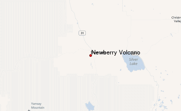 Newberry Volcano Location Map
