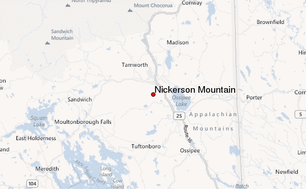 Nickerson Mountain Location Map