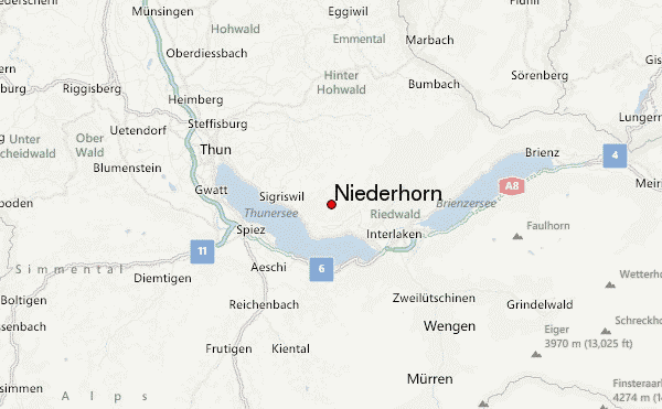 Niederhorn Location Map