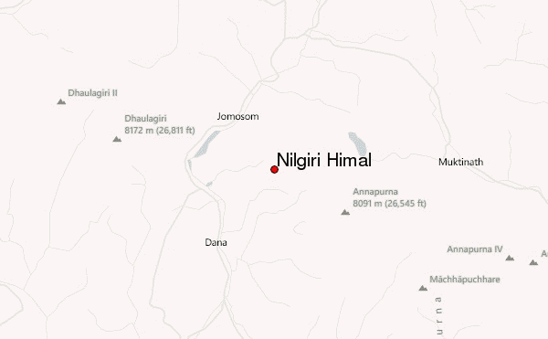 Nilgiri Himal Location Map