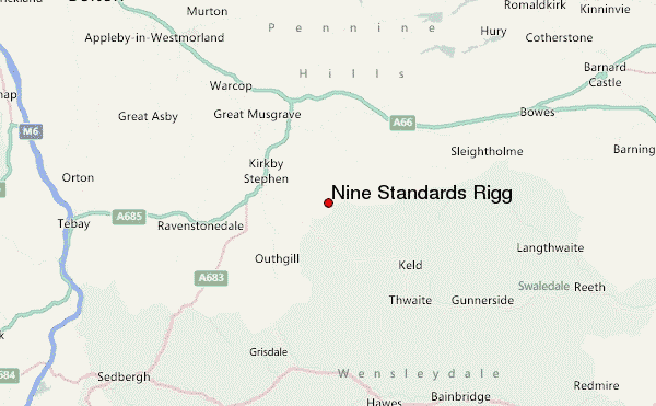Nine Standards Rigg Location Map