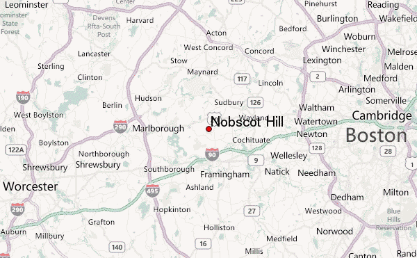 Nobscot Hill Location Map