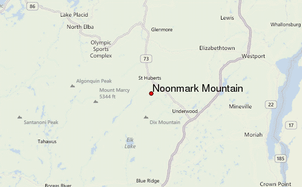 Noonmark Mountain Location Map