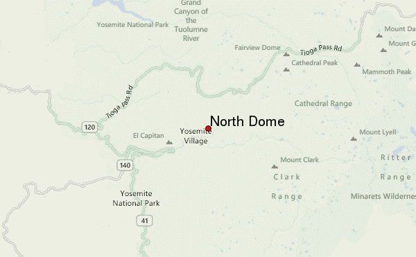 North Dome Location Map