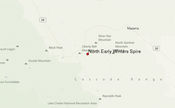 North Early Winters Spire Location Map
