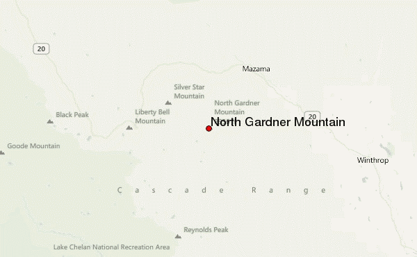 North Gardner Mountain Location Map