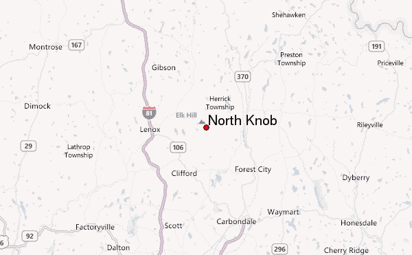 North Knob Location Map