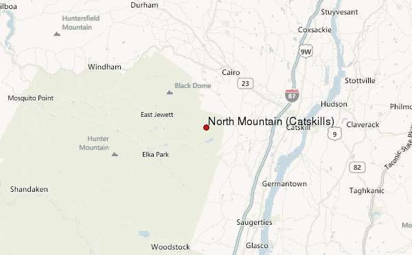 North Mountain (Catskills) Location Map