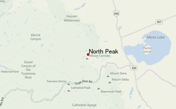 North Peak Location Map