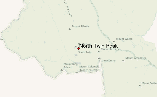 North Twin Peak Location Map