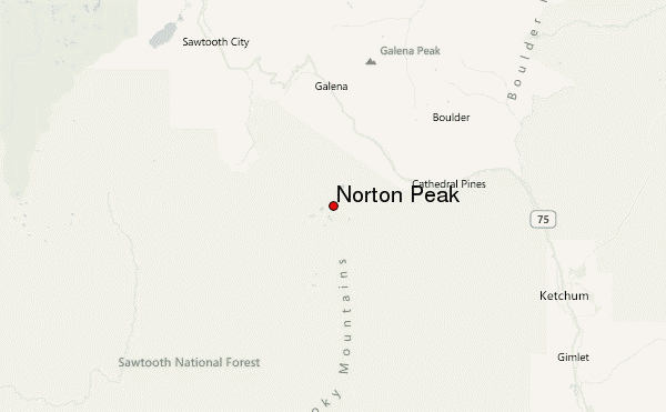 Norton Peak Location Map