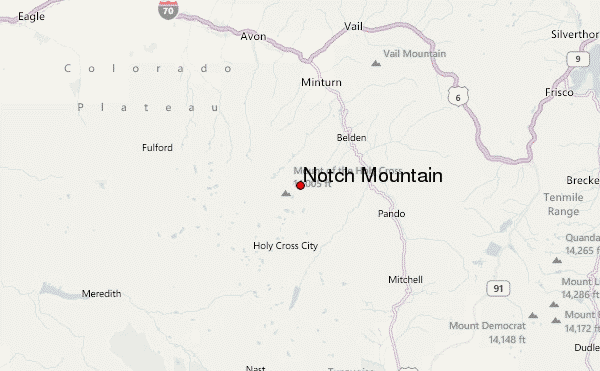 Notch Mountain Location Map