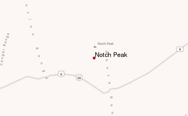 Notch Peak Location Map