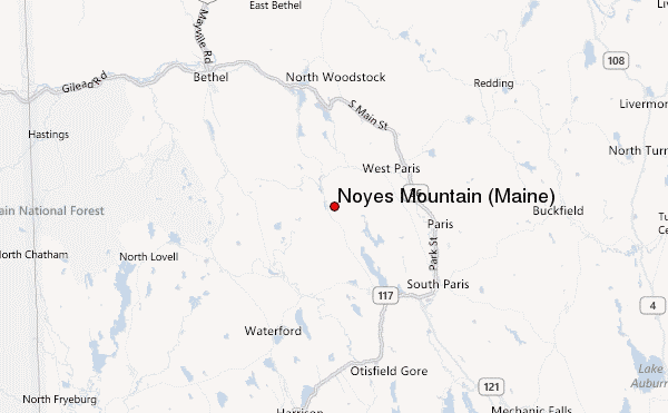 Noyes Mountain (Maine) Location Map