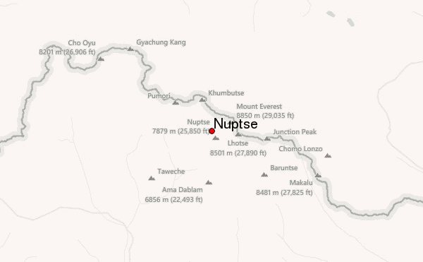 Nuptse Location Map