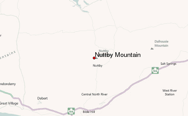 Nuttby Mountain Location Map