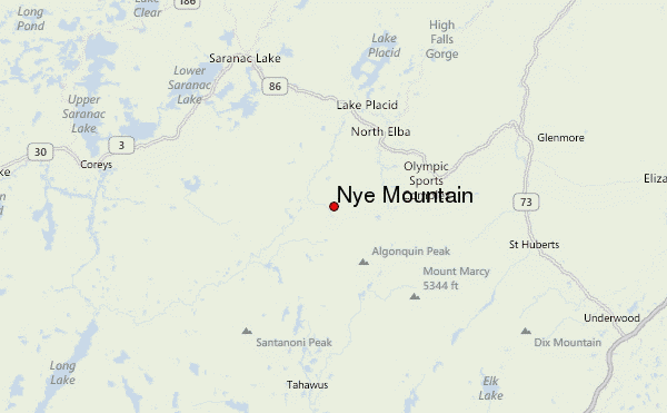 Nye Mountain Location Map