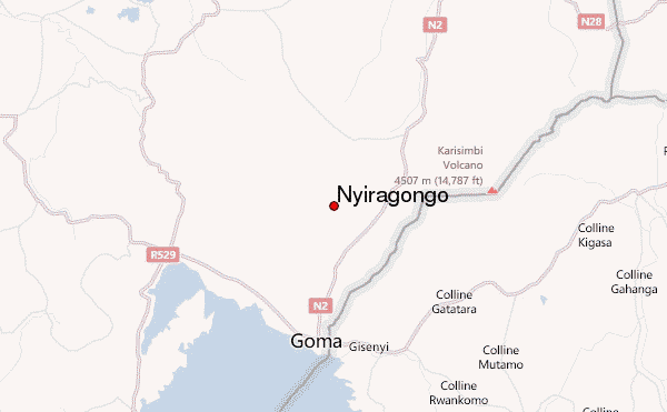 Nyiragongo Location Map