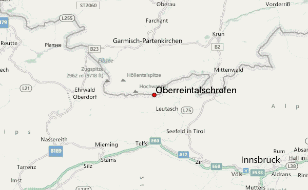 Oberreintalschrofen Location Map