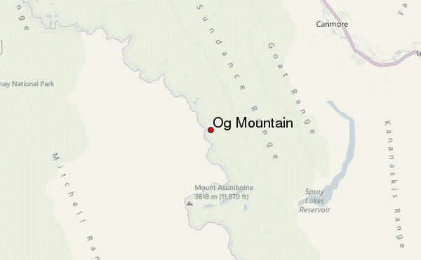 Og Mountain Location Map