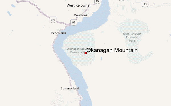 Okanagan Mountain Location Map